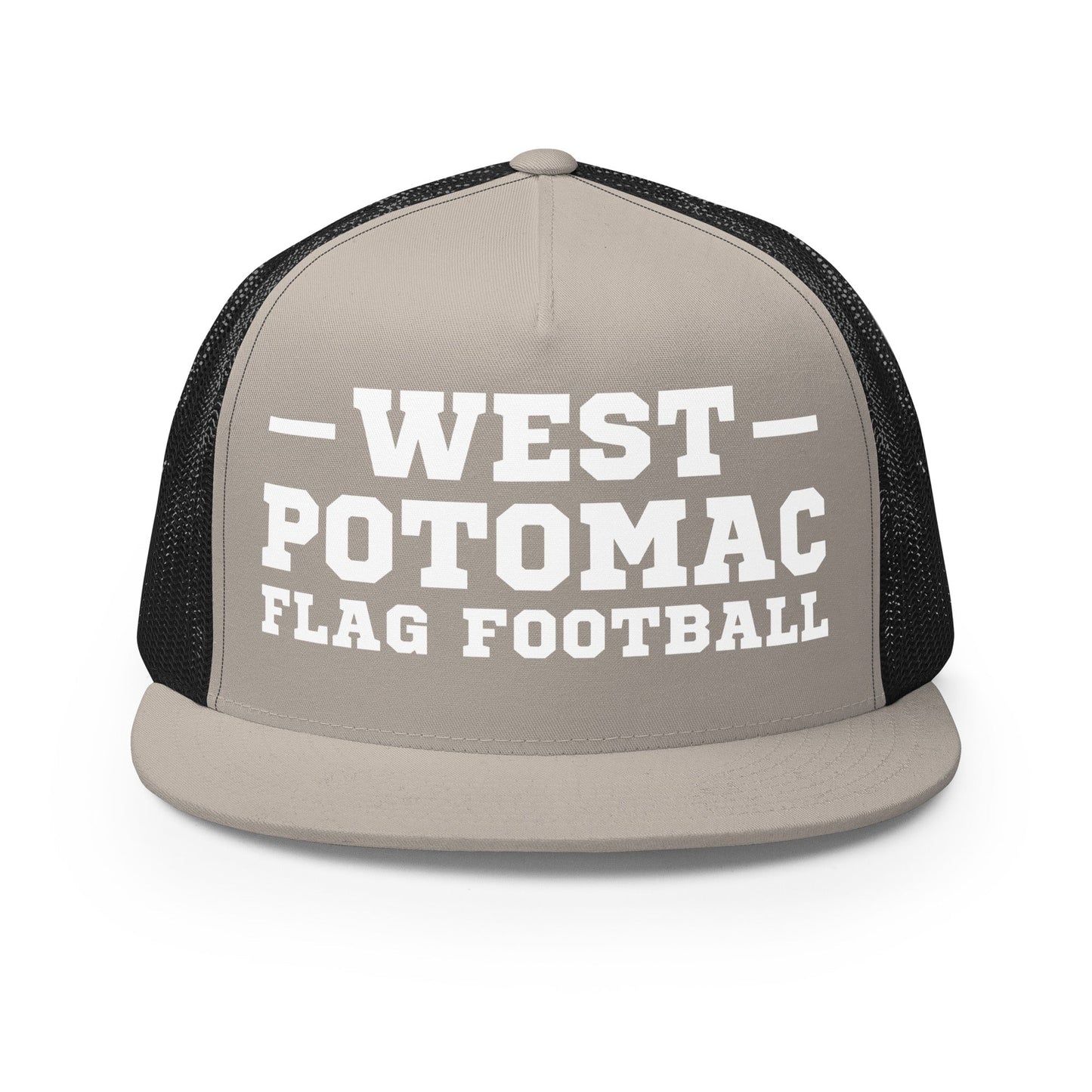Performance | 5 Panel Trucker Cap | West Potomac Flag Football | Script Logo