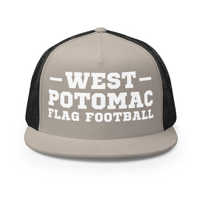 Performance | 5 Panel Trucker Cap | West Potomac Flag Football | Script Logo