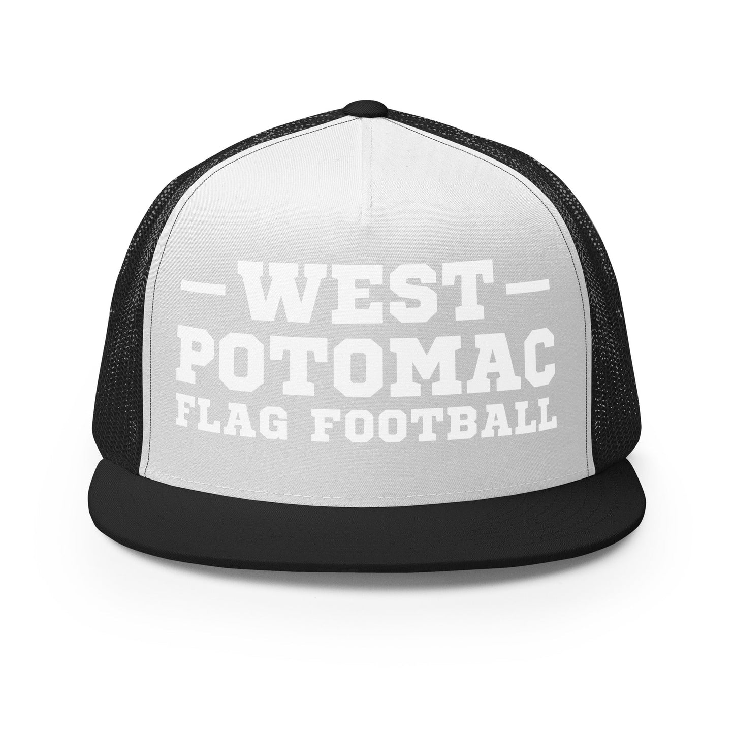 Performance | 5 Panel Trucker Cap | West Potomac Flag Football | Script Logo