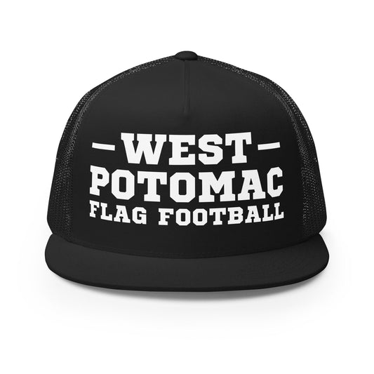 Performance | 5 Panel Trucker Cap | West Potomac Flag Football | Script Logo