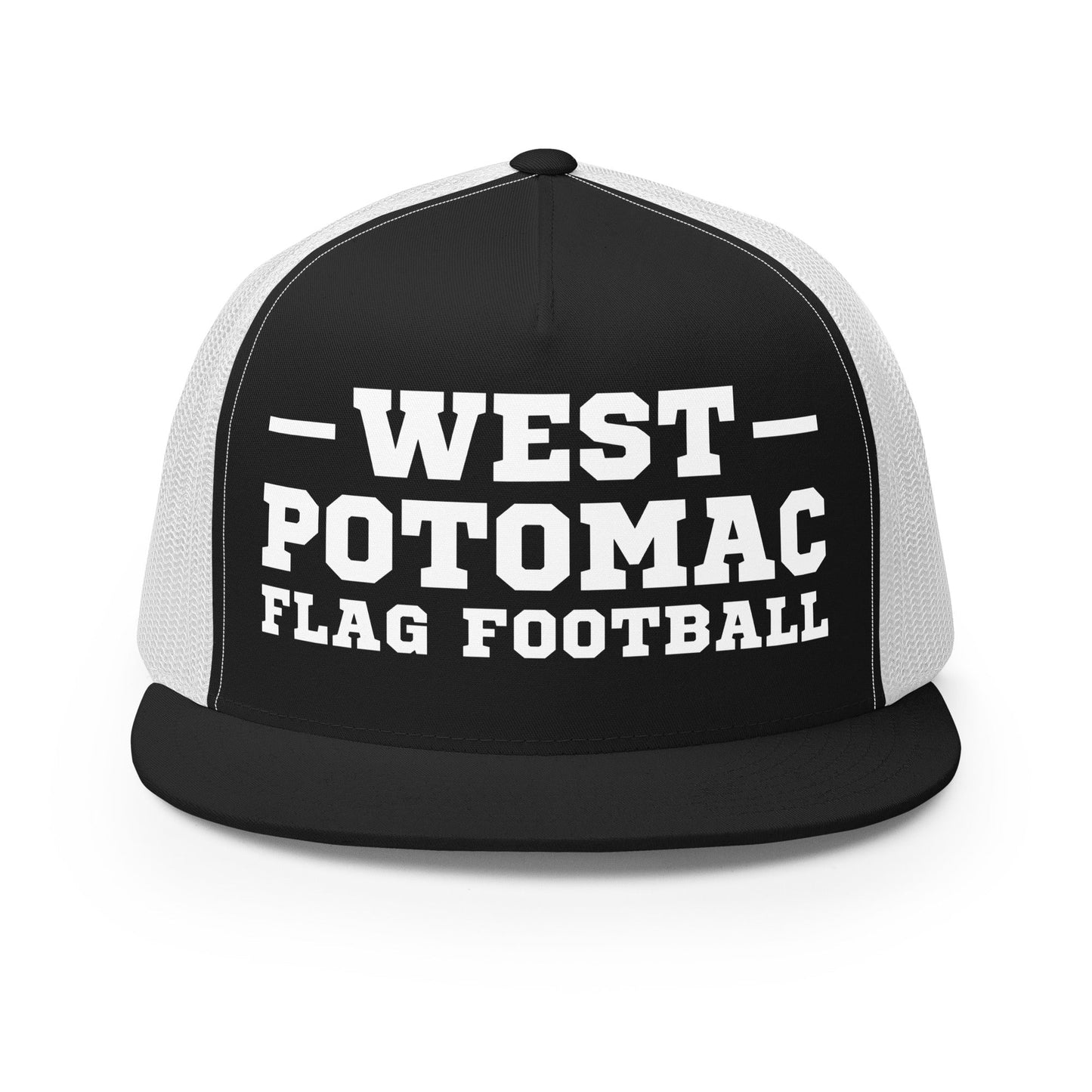 Performance | 5 Panel Trucker Cap | West Potomac Flag Football | Script Logo