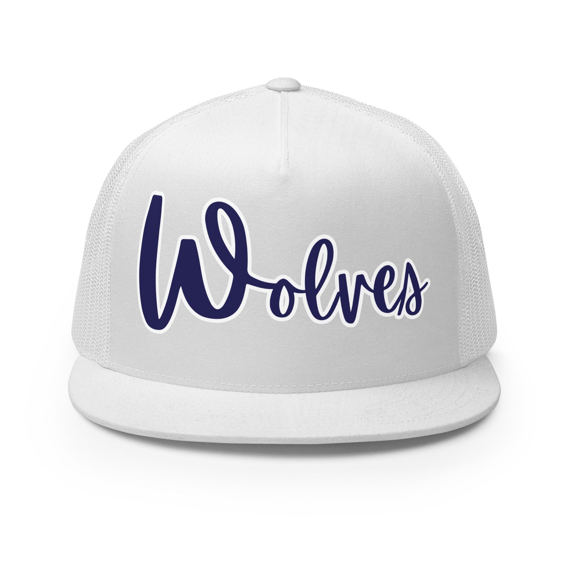 Performance | 5 Panel Trucker Cap | White Mountain School | Script Logo