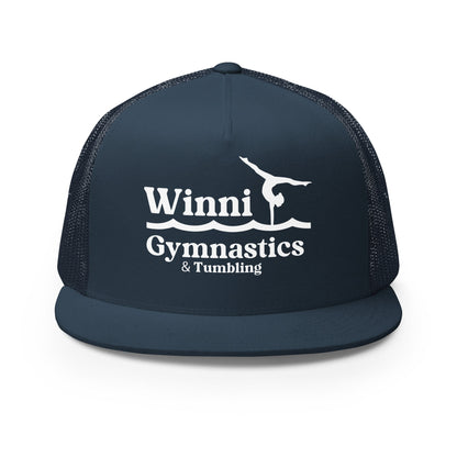 Performance | 5 Panel Trucker Cap | Winni Gymnastics | Tumbling Logo