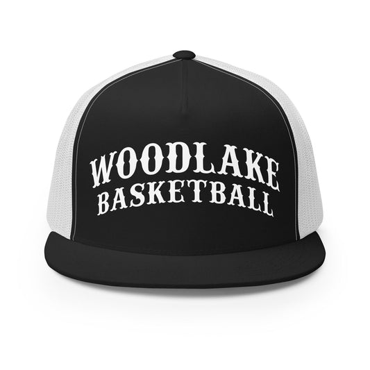 Performance | 5 Panel Trucker Cap | Woodlake Boys Basketball | Athletics Logo