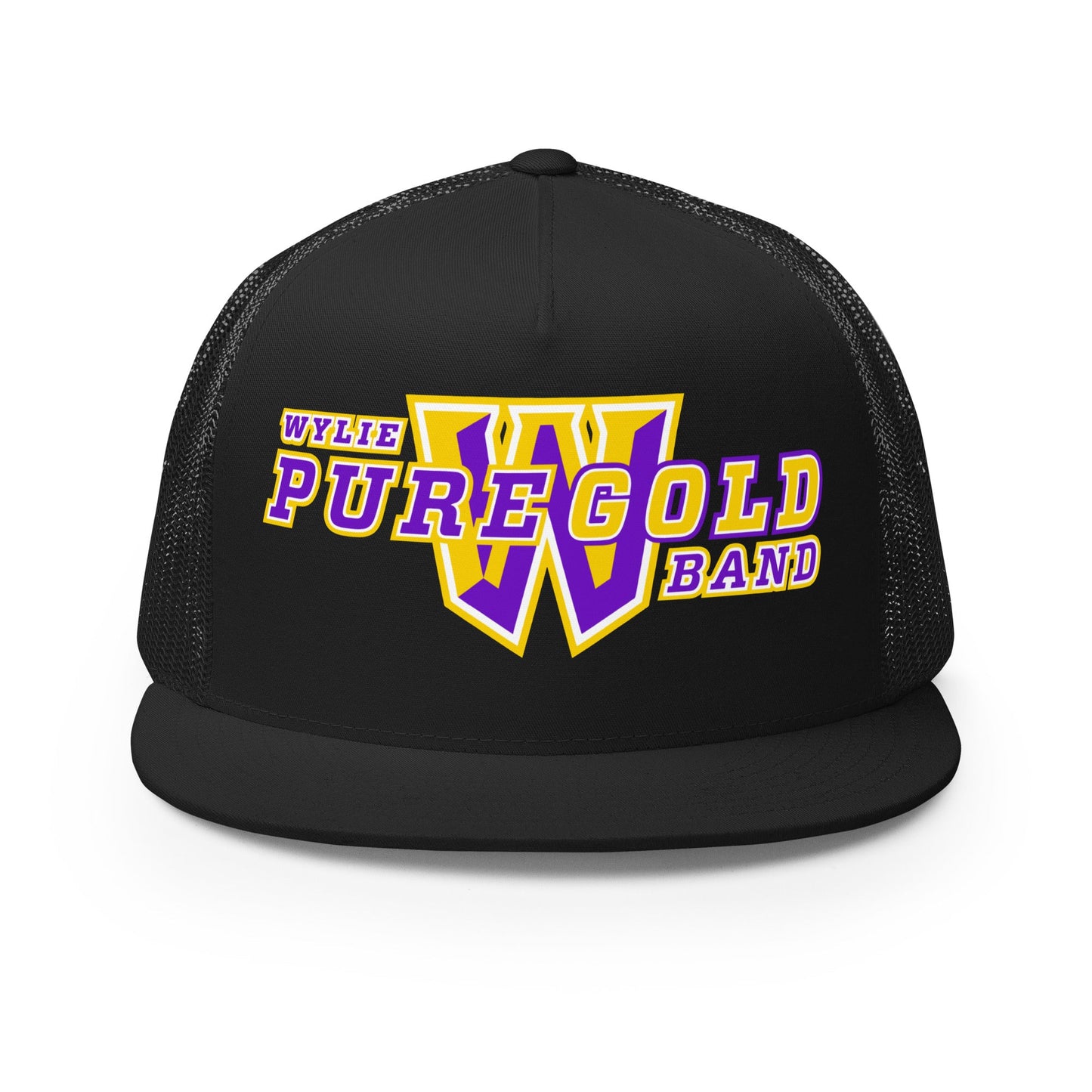 Performance | 5 Panel Trucker Cap | Wylie ISD | Pure Gold Logo