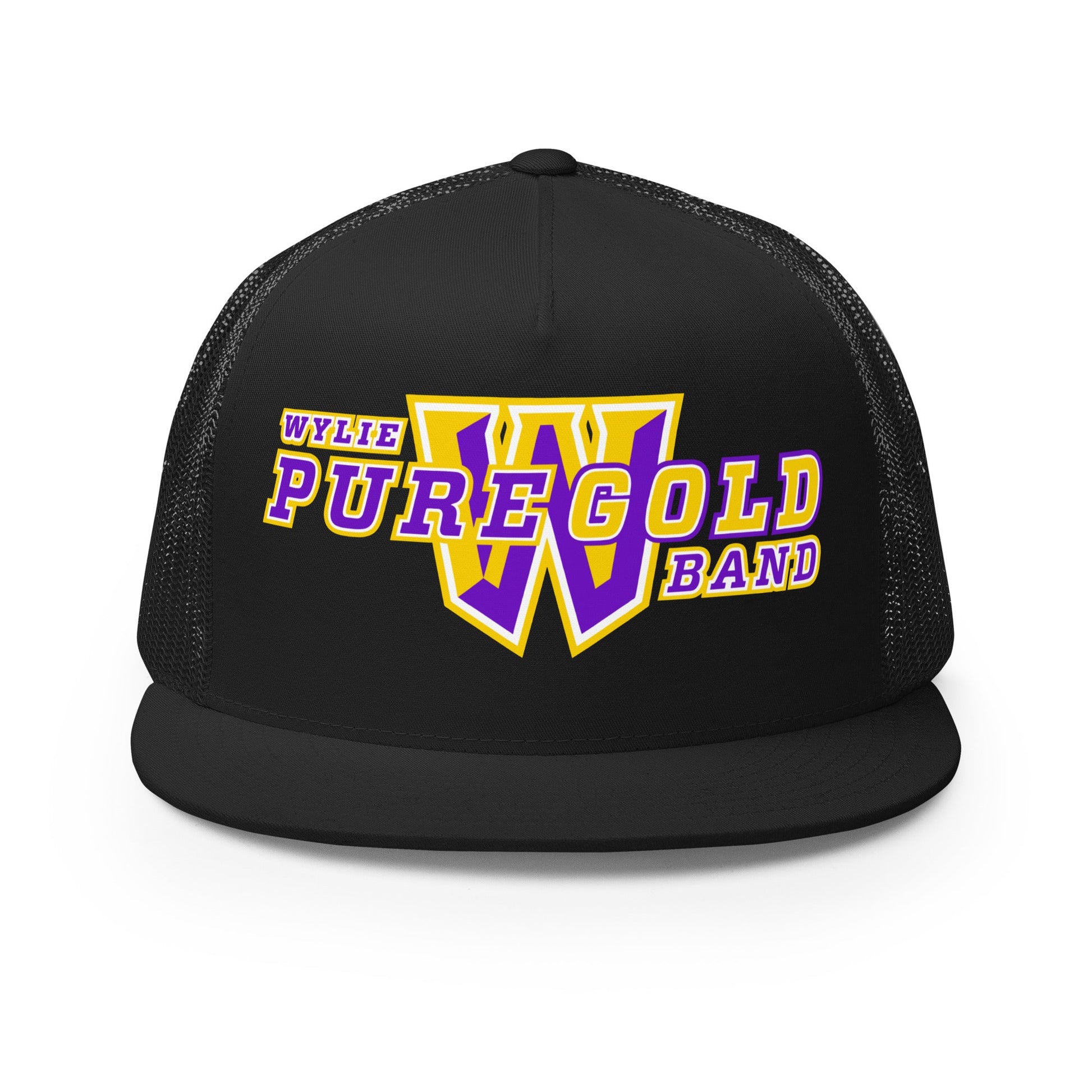 Performance | 5 Panel Trucker Cap | Wylie ISD | Pure Gold Logo