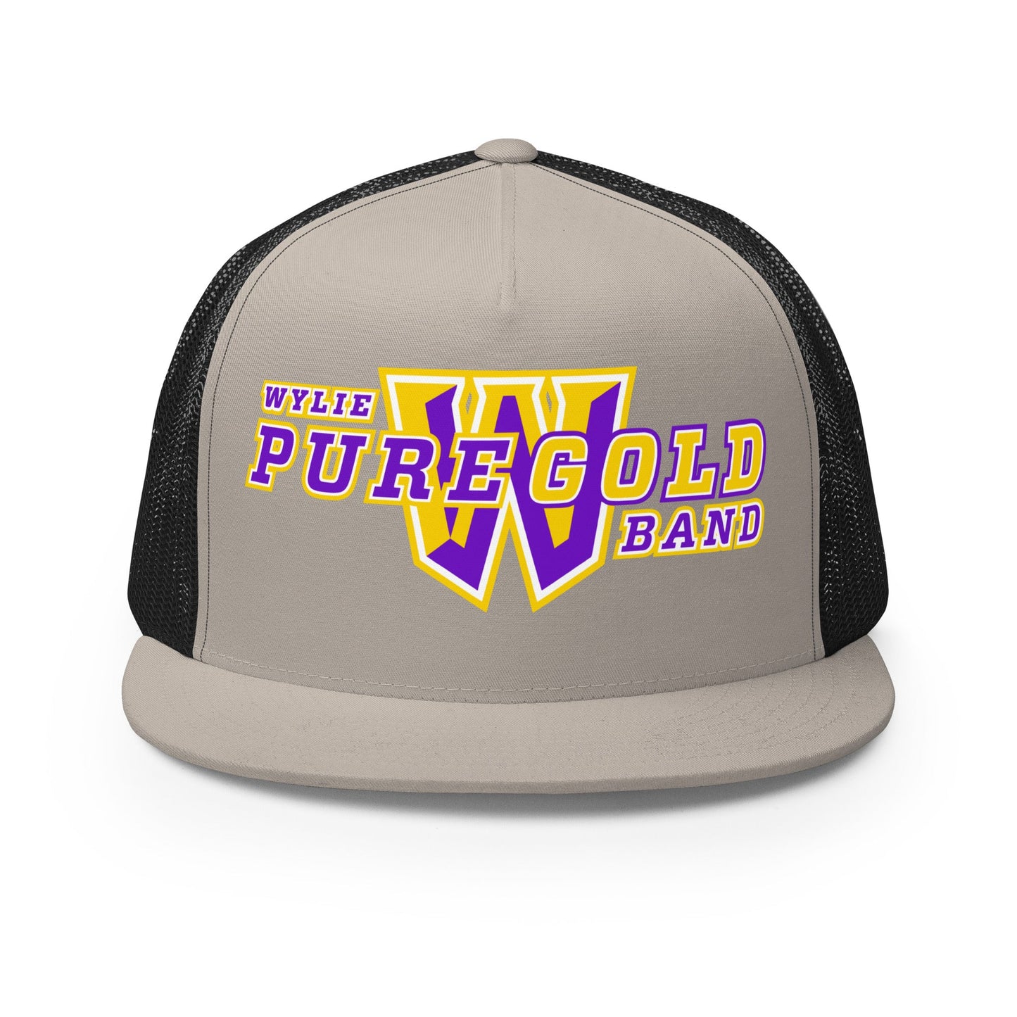 Performance | 5 Panel Trucker Cap | Wylie ISD | Pure Gold Logo