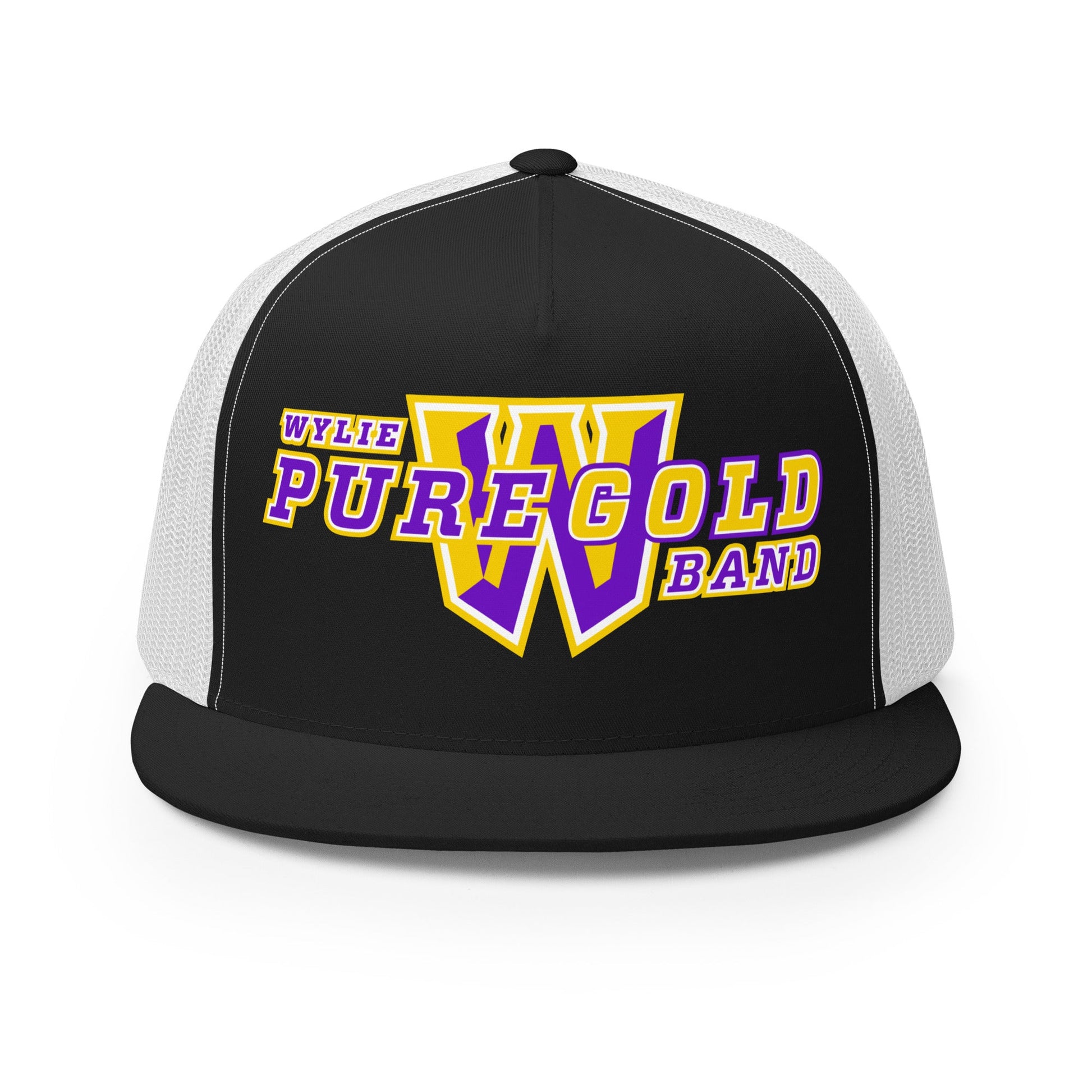 Performance | 5 Panel Trucker Cap | Wylie ISD | Pure Gold Logo