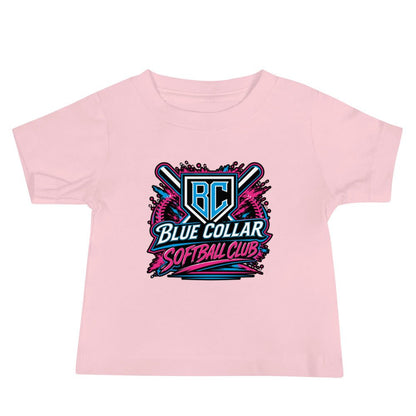 Performance | Baby T-Shirt | Blue Collar Softball 2034 | Athletics Logo