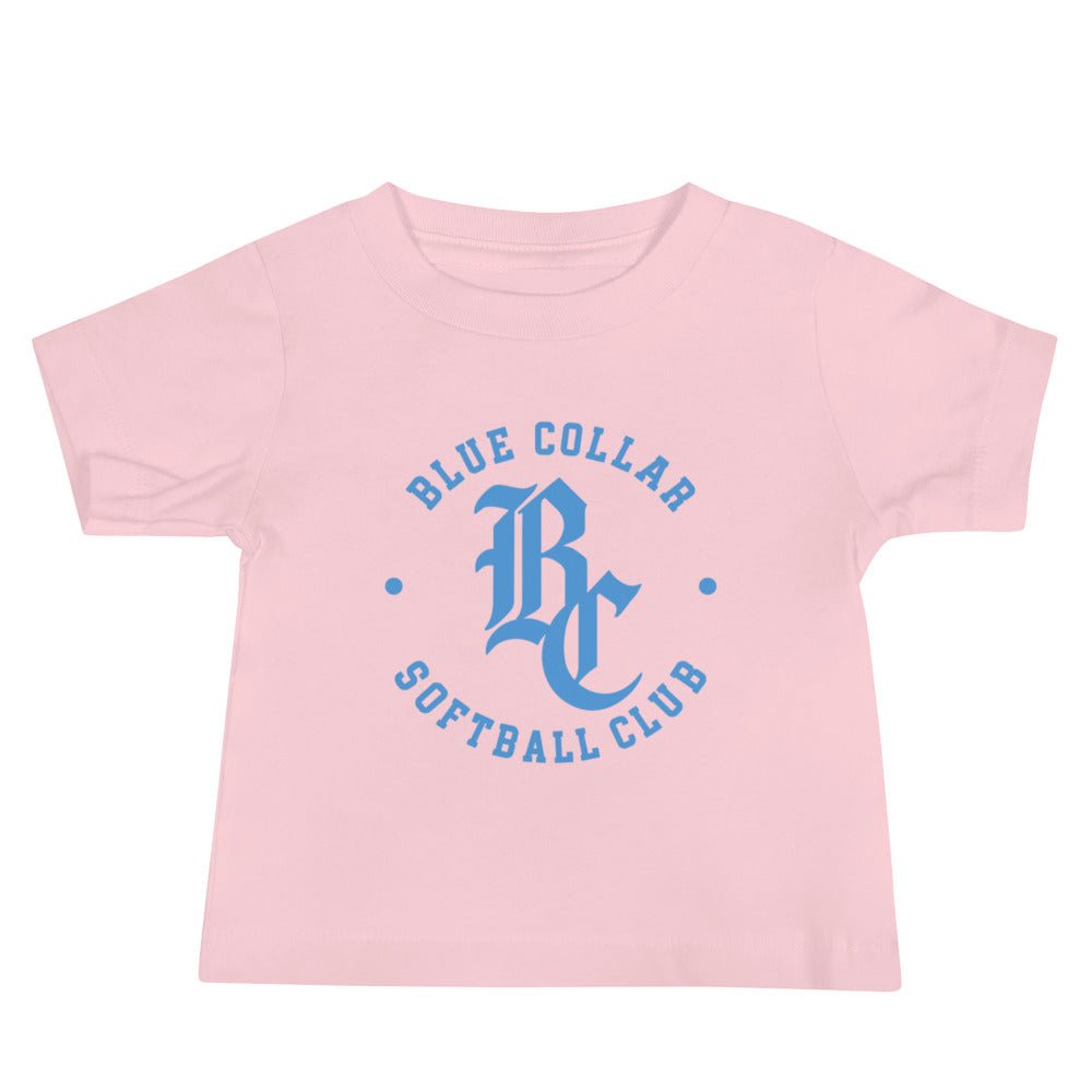 Performance | Baby T-Shirt | Blue Collar Softball 2034 | Varsity Logo