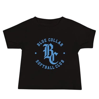Performance | Baby T-Shirt | Blue Collar Softball 2034 | Varsity Logo