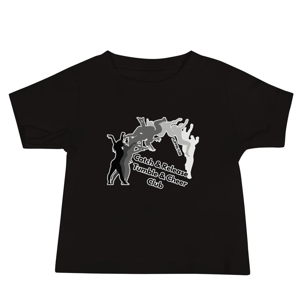Performance | Baby T-Shirt | Catch & Release Tumble & Cheer Club | Tumble Logo