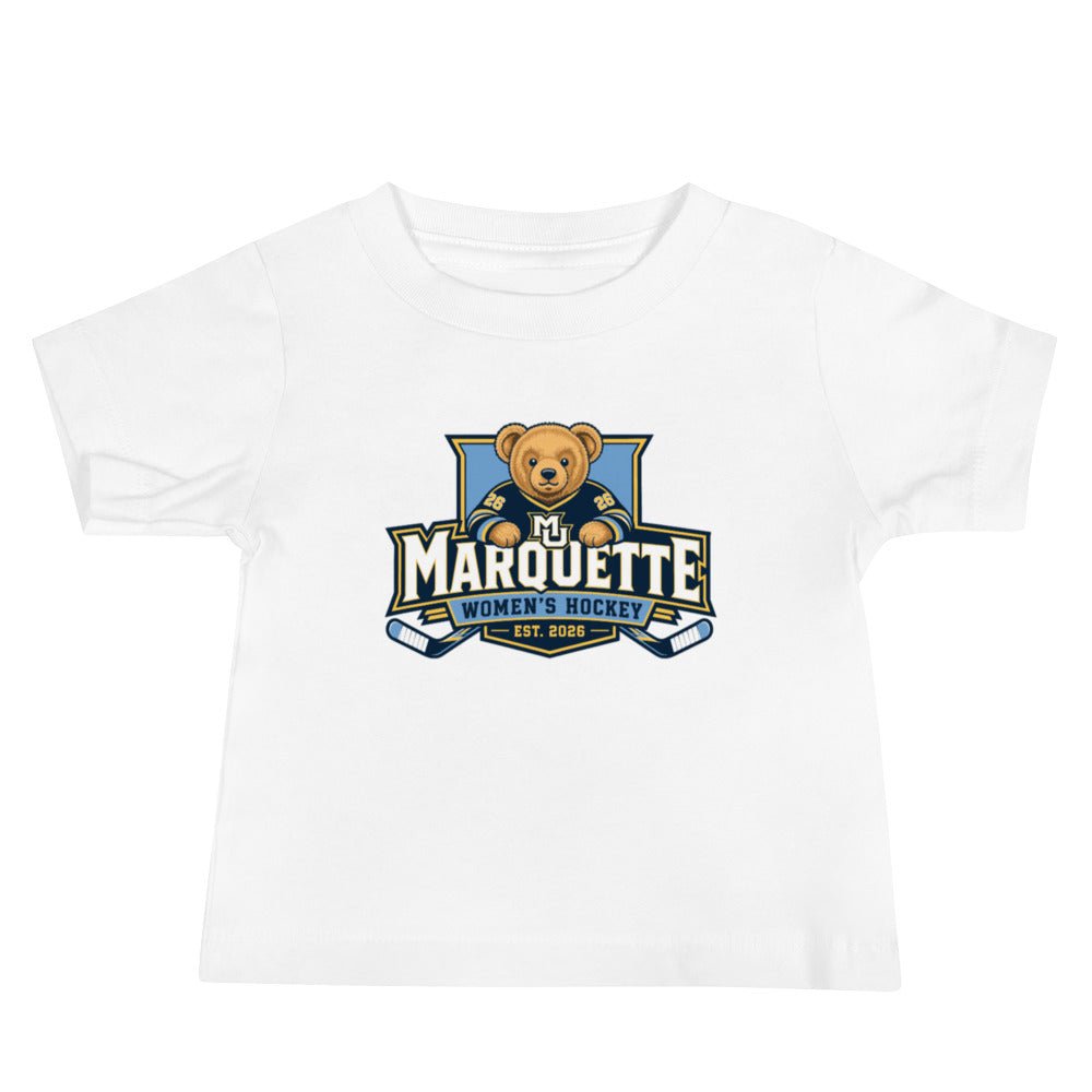 Performance | Baby T-Shirt | Marquette University Women's Hockey | Bear Athletics Logo