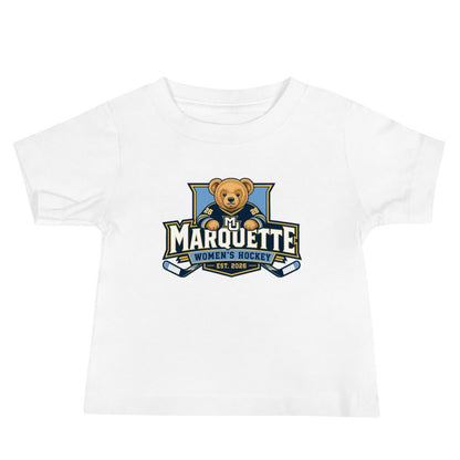 Performance | Baby T-Shirt | Marquette University Women's Hockey | Bear Athletics Logo