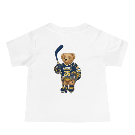 Performance | Baby T-Shirt | Marquette University Women's Hockey | MU Mark Backprint Logo