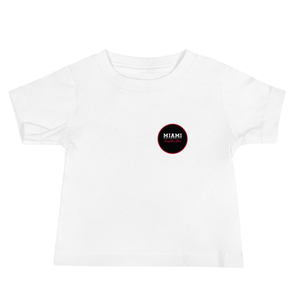 Performance | Baby T-Shirt | Miami University Competitive Cheer Team | Badge Logo