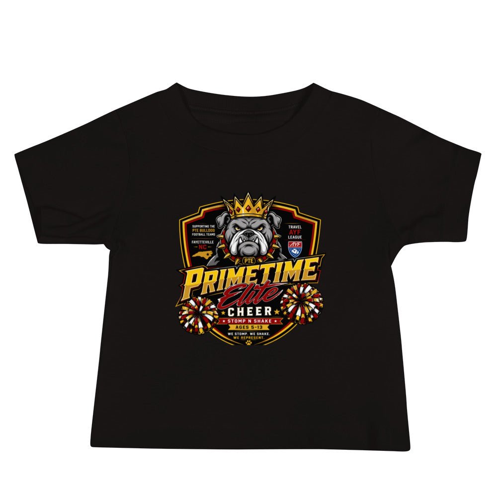 Performance | Baby T-Shirt | PTE Bulldog Cheer | Shield Logo