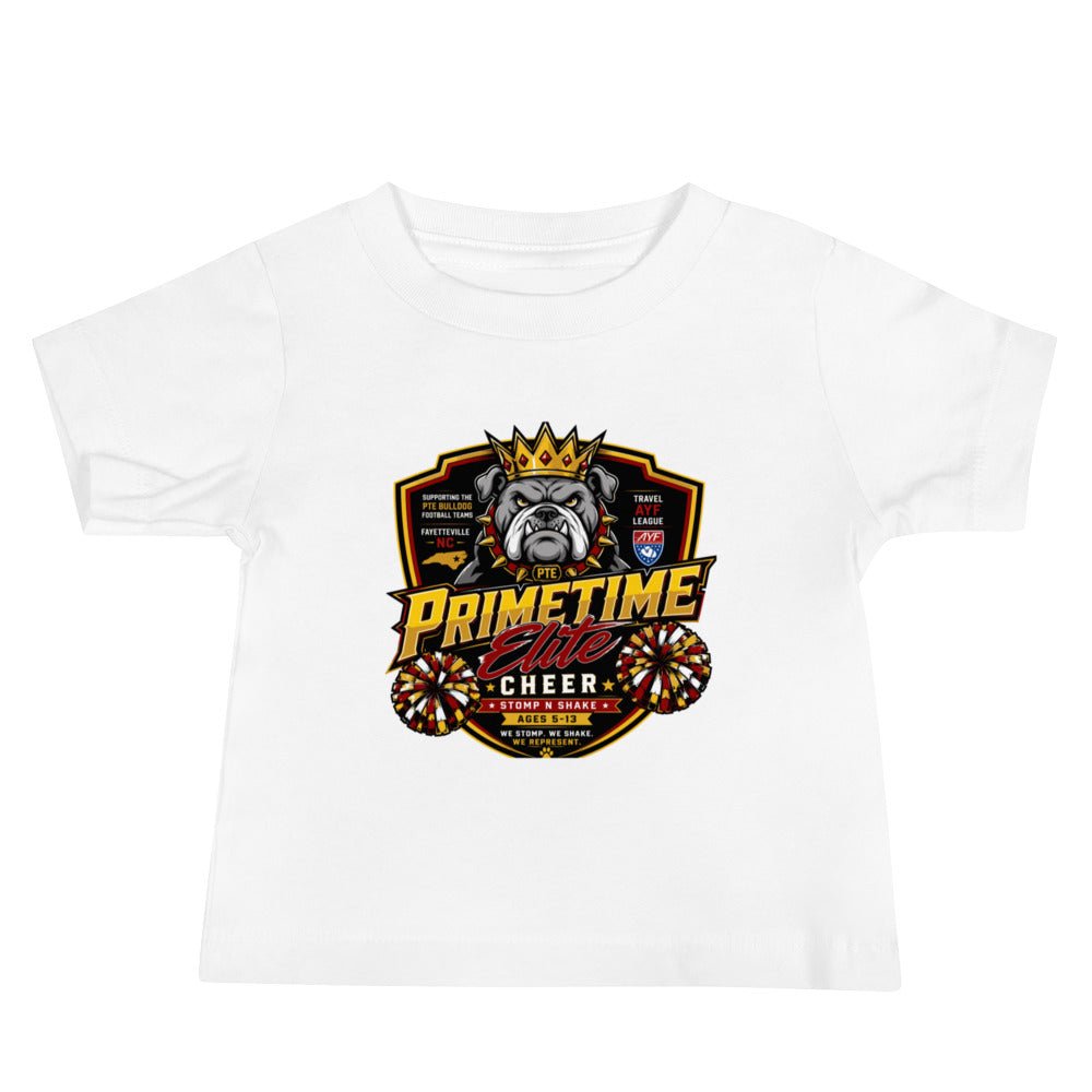 Performance | Baby T-Shirt | PTE Bulldog Cheer | Shield Logo