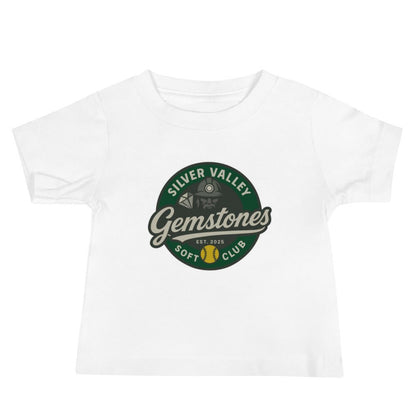 Performance | Baby T-Shirt | Silver Valley Gemstones | Badge Logo