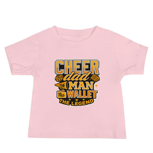 Performance | Baby T-Shirt | Sunset Surge All-Star Cheerleading | Cheer Dad Legend Logo