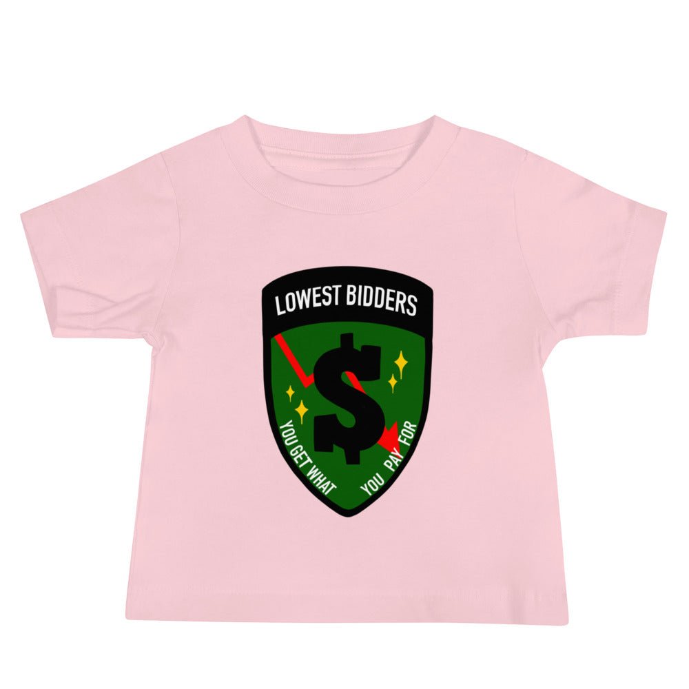Performance | Baby T-Shirt | The Lowest Bidders | Emblem Logo