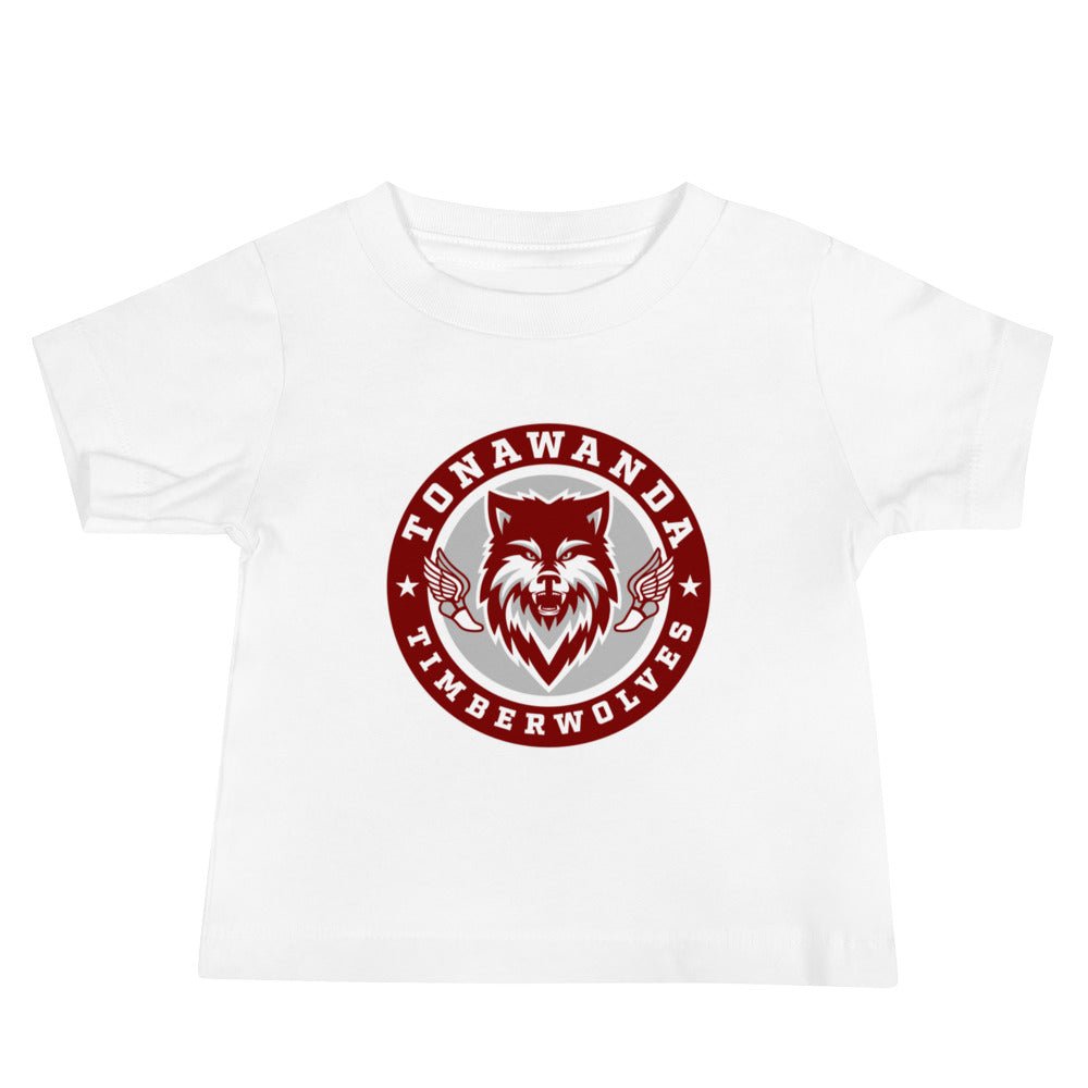 Performance | Baby T-Shirt | Tonawanda High School Track and Field | Mascot Badge Logo