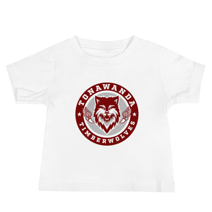 Performance | Baby T-Shirt | Tonawanda High School Track and Field | Mascot Badge Logo