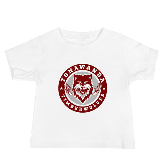 Performance | Baby T-Shirt | Tonawanda High School Track and Field | Mascot Badge Logo