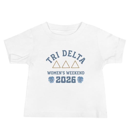 Performance | Baby T-Shirt | Tri Delta Epsilon | Sisterhood Script Logo