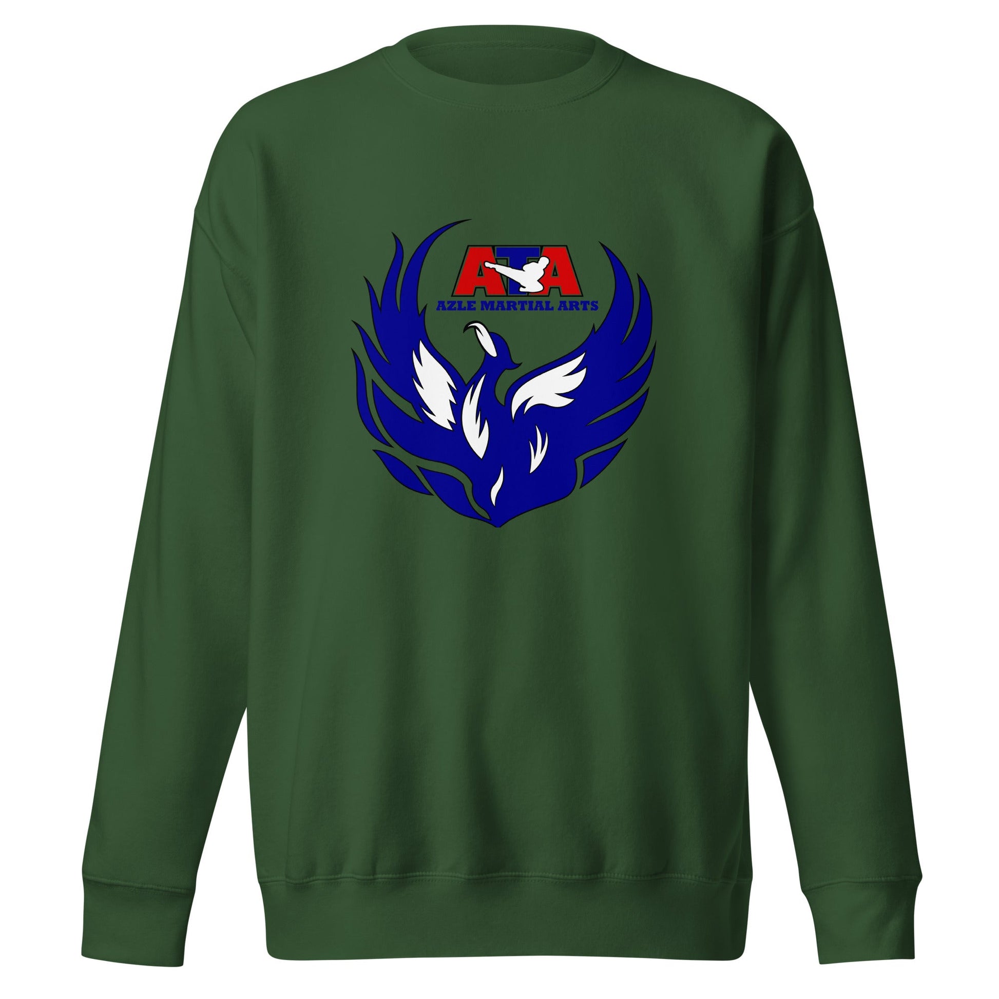 Performance | Crewneck | Azle Martial Arts | Blue Fire Crest Logo