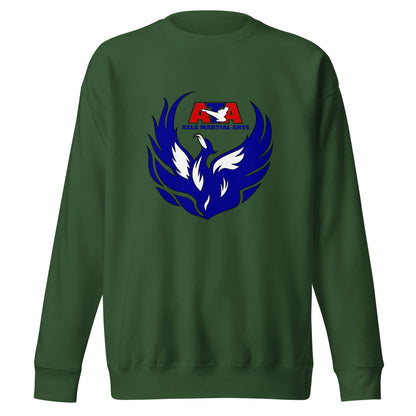 Performance | Crewneck | Azle Martial Arts | Blue Fire Crest Logo