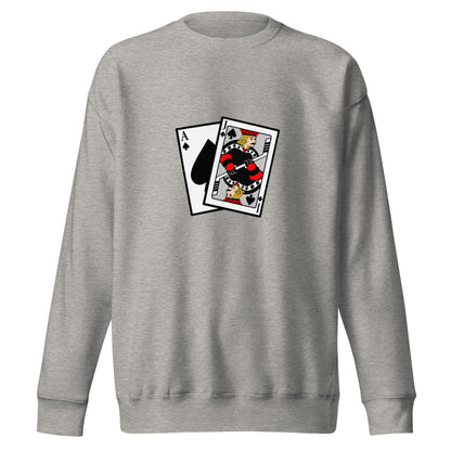 Performance | Crewneck | Blackjack’s Roller Hockey | Royal Spade Crest Logo