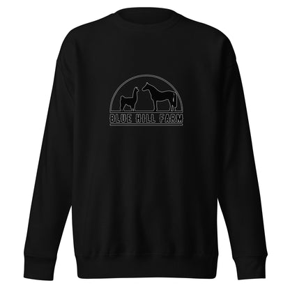 Performance | Crewneck | Blue Hill Farm | Highland Silhouette Logo