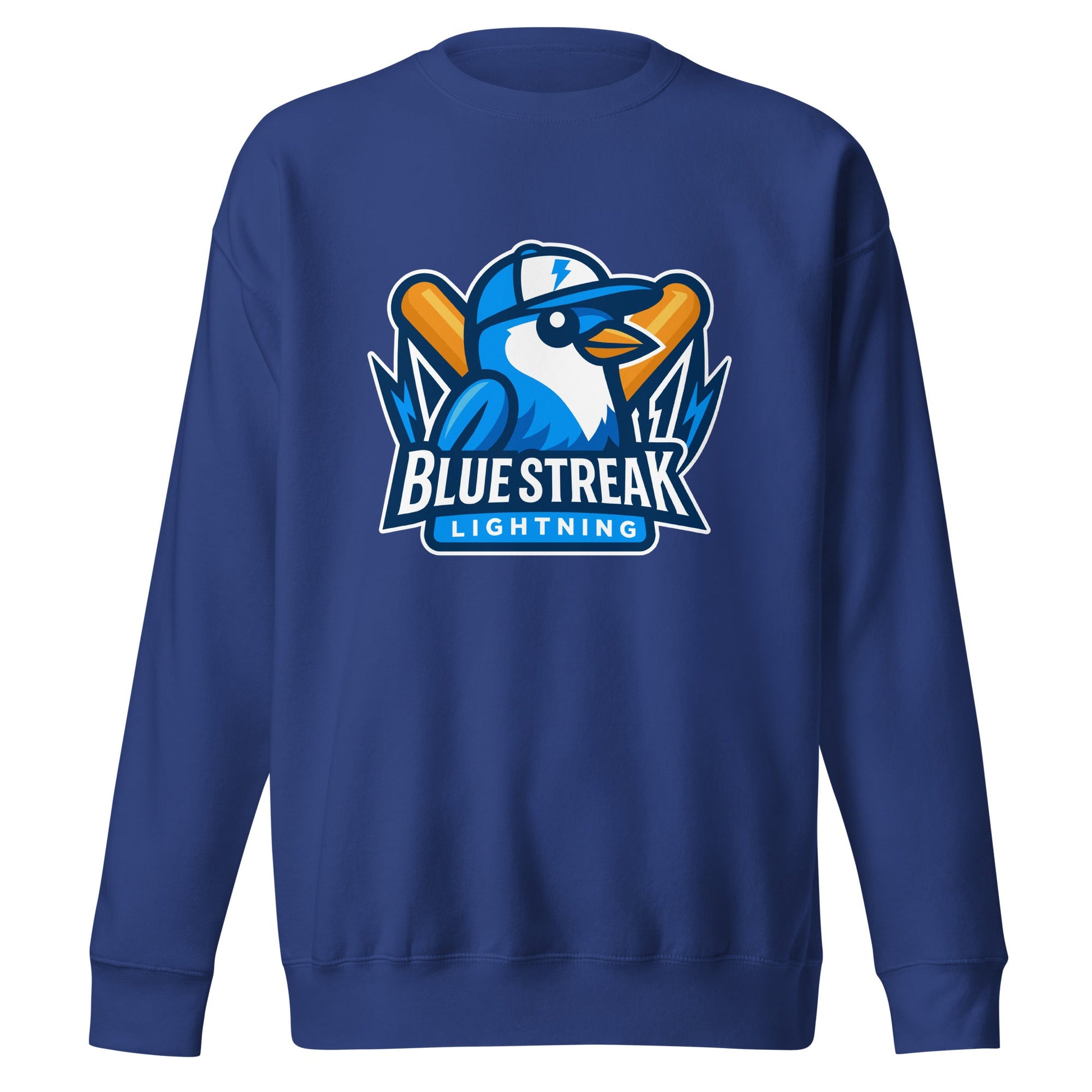 Performance | Crewneck | Blue Streak Lightning | Mascot Logo