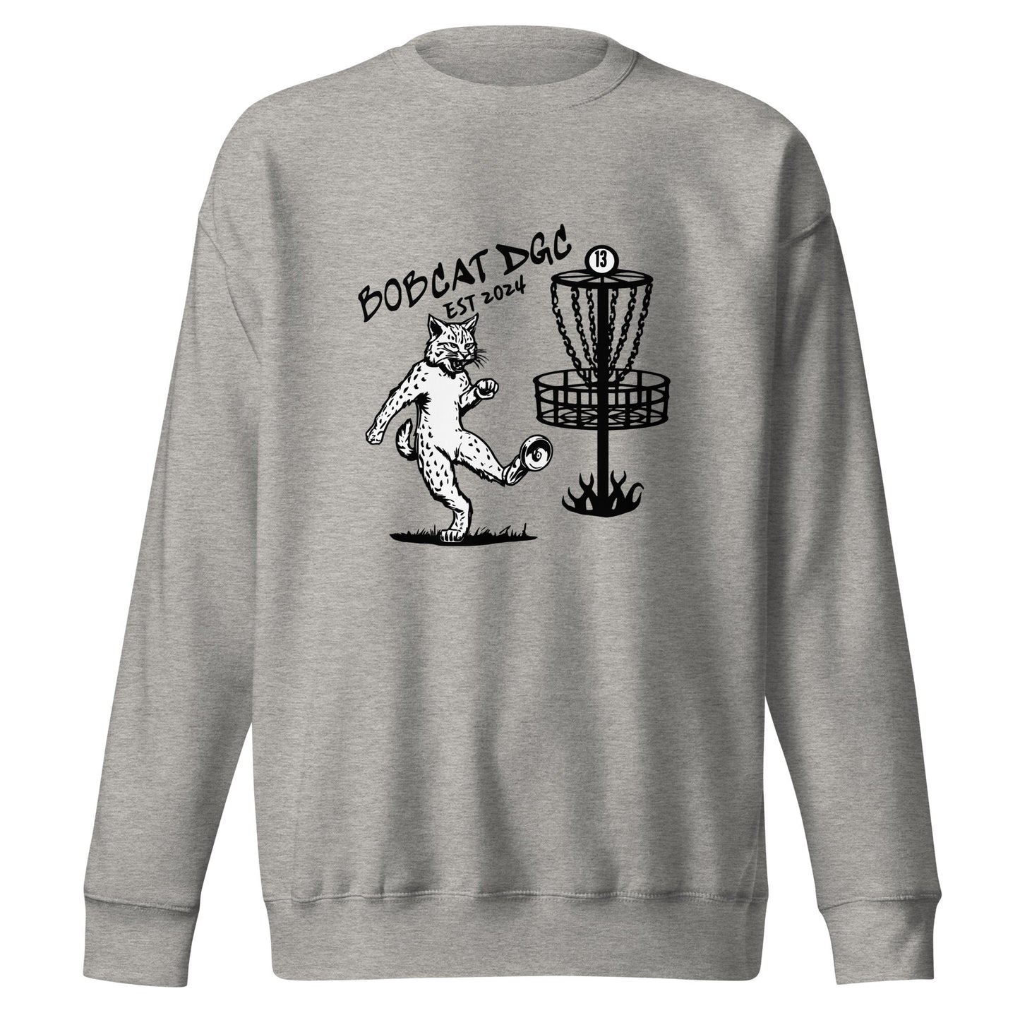 Performance | Crewneck | Bobcat DGC | Predator Disc Golf Logo