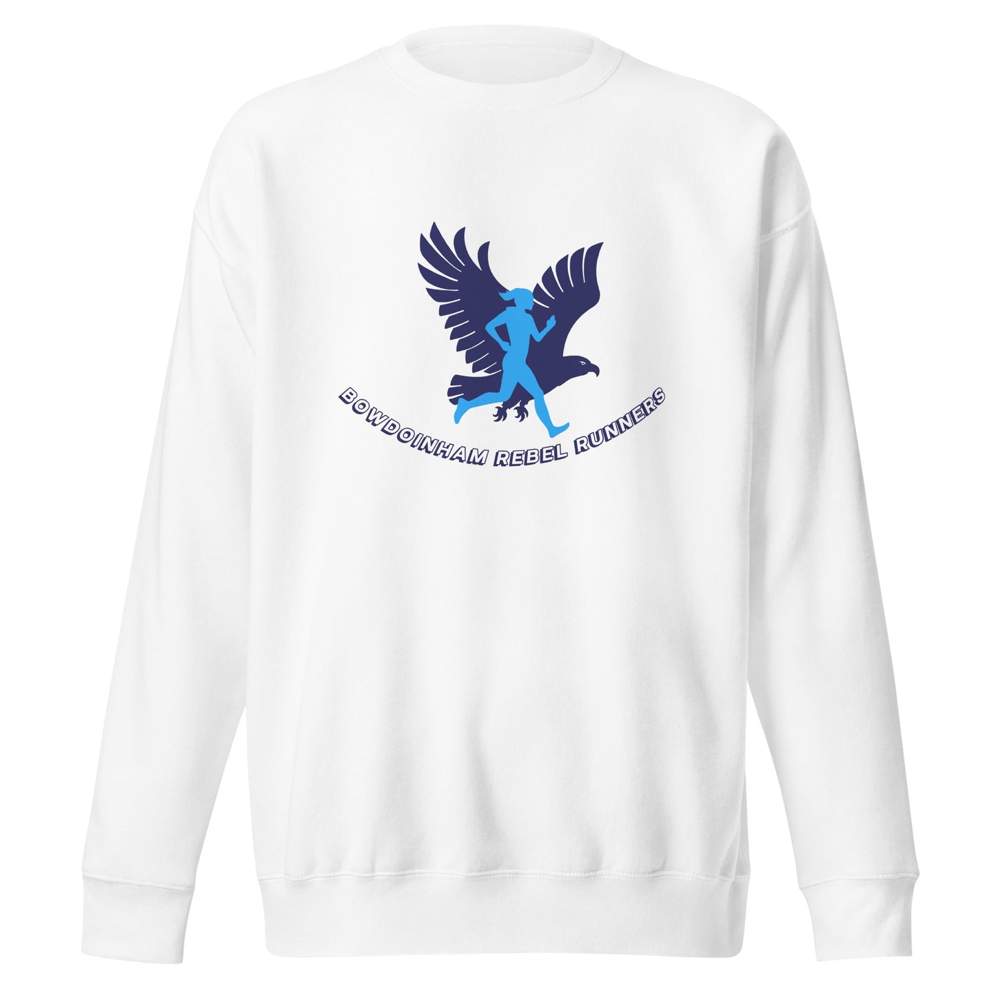 Performance | Crewneck | Bowdoinham Rebel Runners | Aerial Runner Emblem Logo