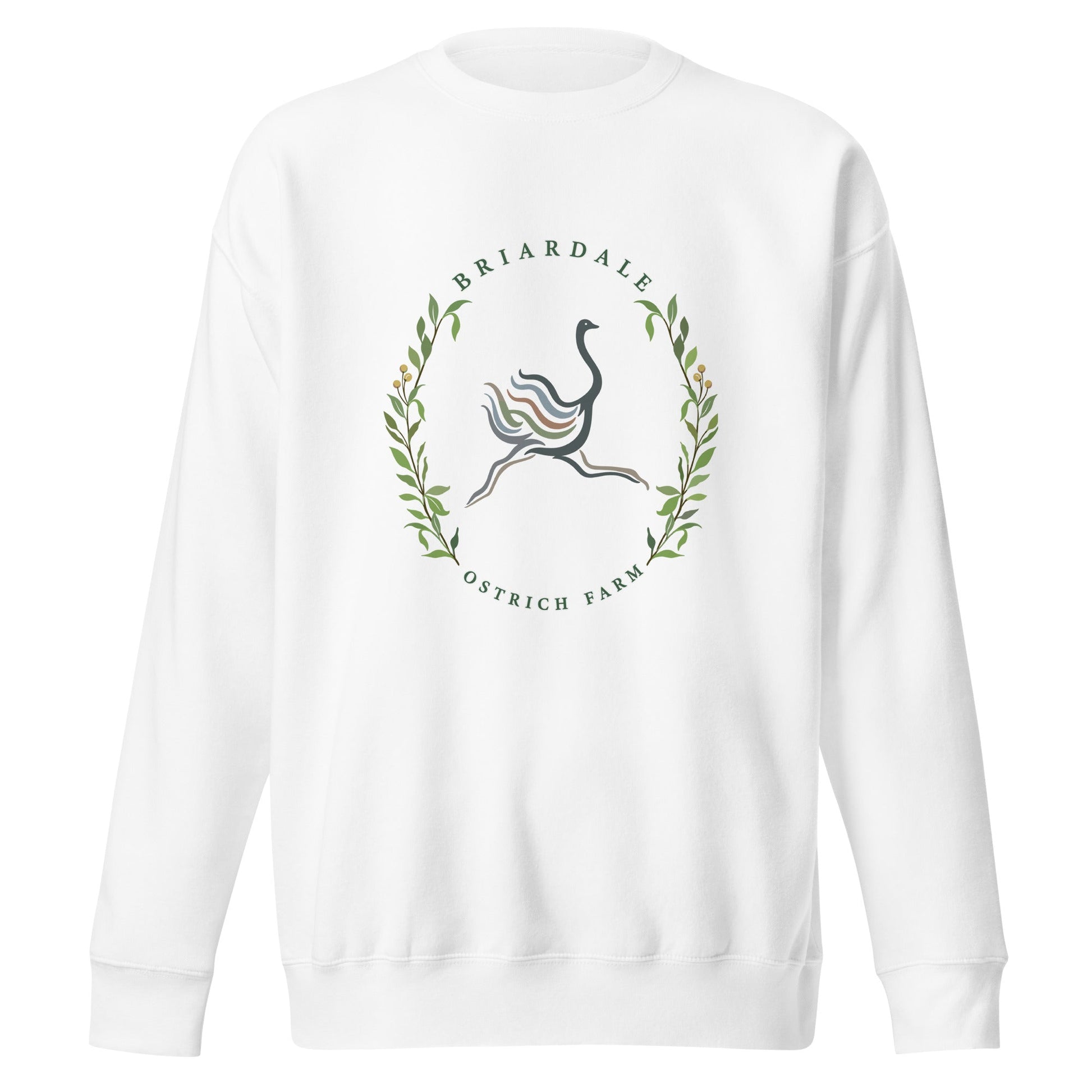 Performance | Crewneck | Briardale Ostrich Farm | Crest Logo