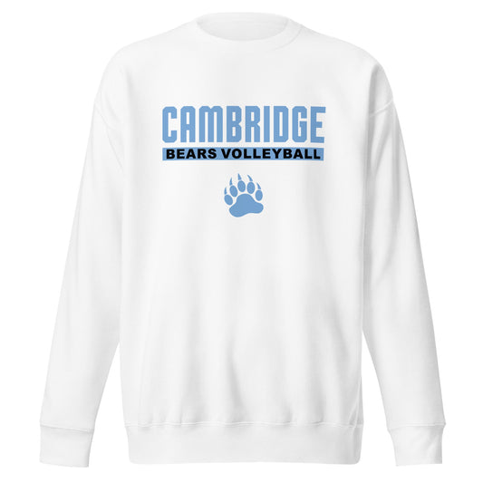 Performance | Crewneck | Cambridge Volleyball | Script Paw Logo