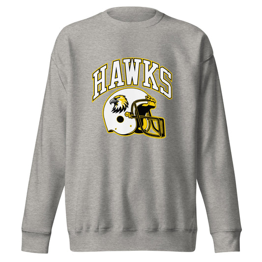Performance | Crewneck | Cardinal Ohara Hawks | Football Helmet Logo