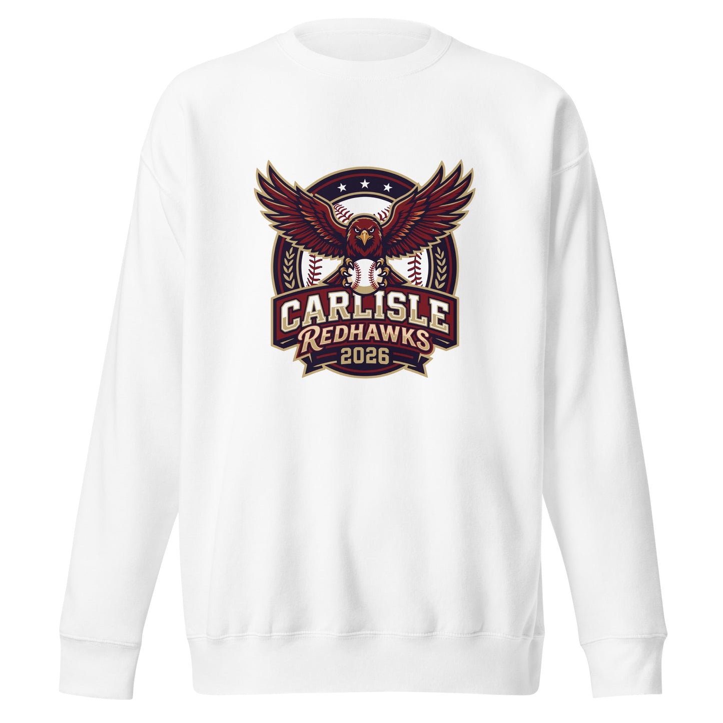 Performance | Crewneck | Carlisle Redhawks | Emblem Logo