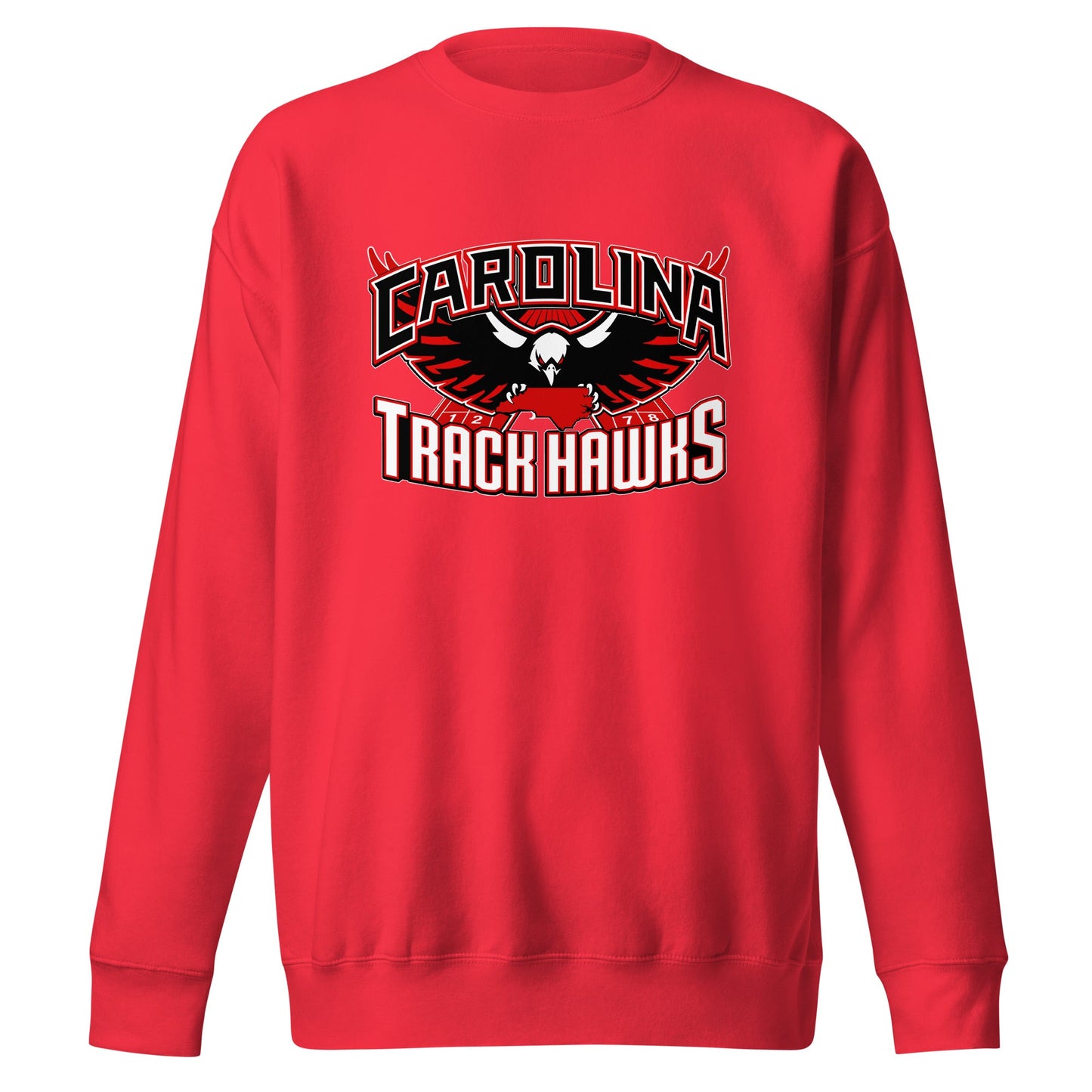 Performance | Crewneck | Carolina track Hawks | Emblem Logo