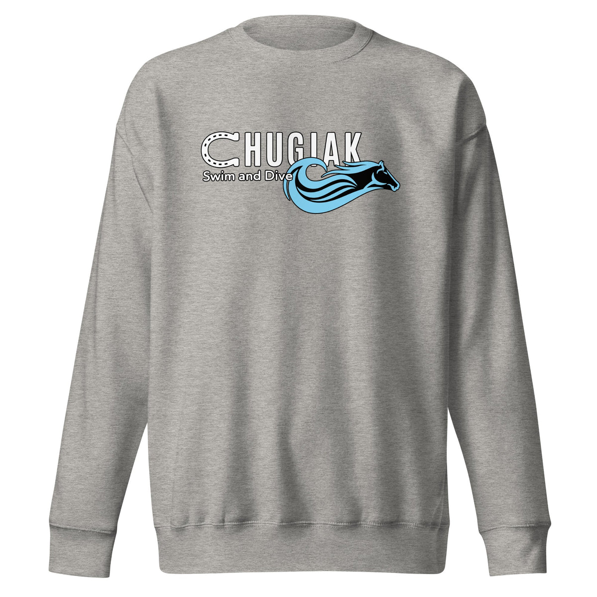 Performance | Crewneck | Chugiak Mustang Swim & Dive | Emblem Logo