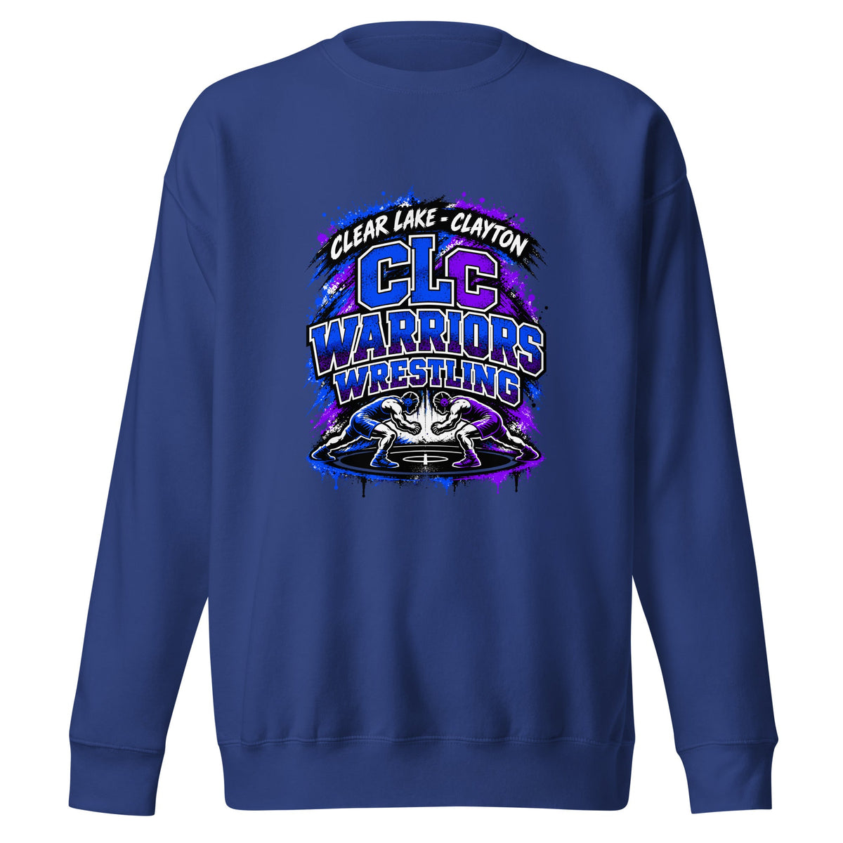 Performance | Crewneck | Clear Lake - Clayton Wrestling | Apex Logo