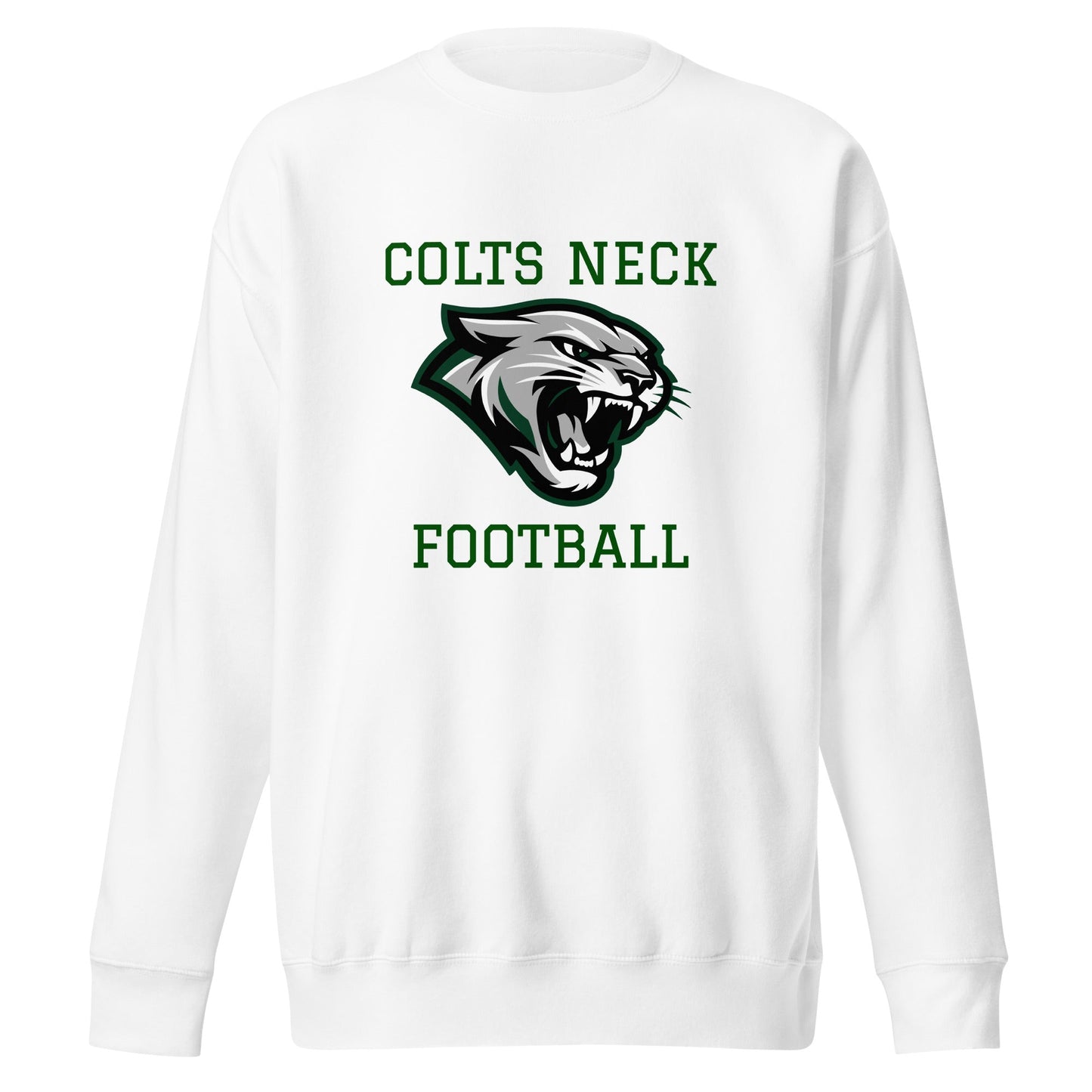 Performance | Crewneck | Colts Neck Cougars | Youth Tackle Football (AYF) | Green Predator Logo