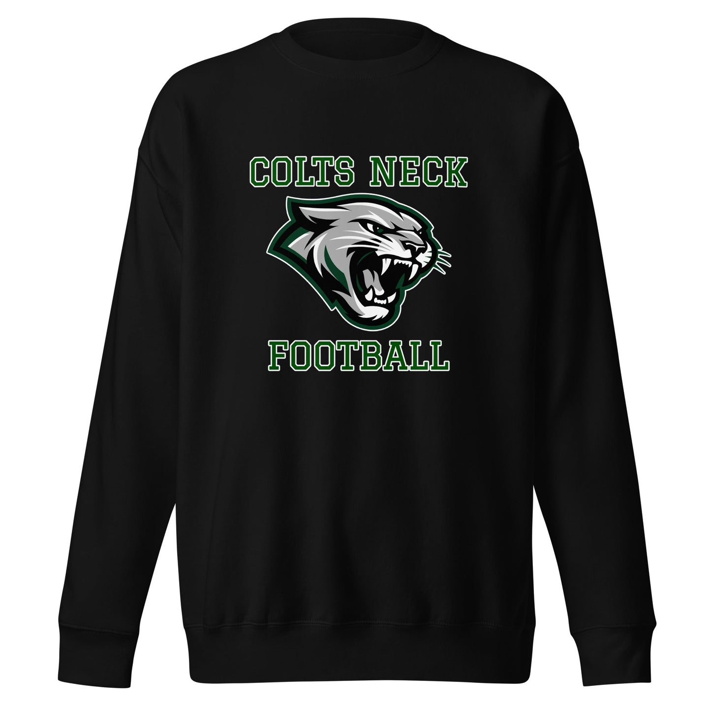 Performance | Crewneck | Colts Neck Cougars | Youth Tackle Football (AYF) | Green Predator Logo