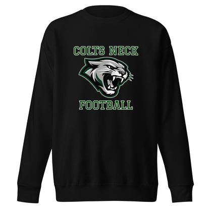 Performance | Crewneck | Colts Neck Cougars | Youth Tackle Football (AYF) | Green Predator Logo