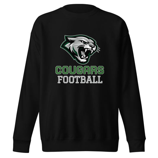Performance | Crewneck | Colts Neck Cougars | Youth Tackle Football (AYF) | Strike Mascot Logo