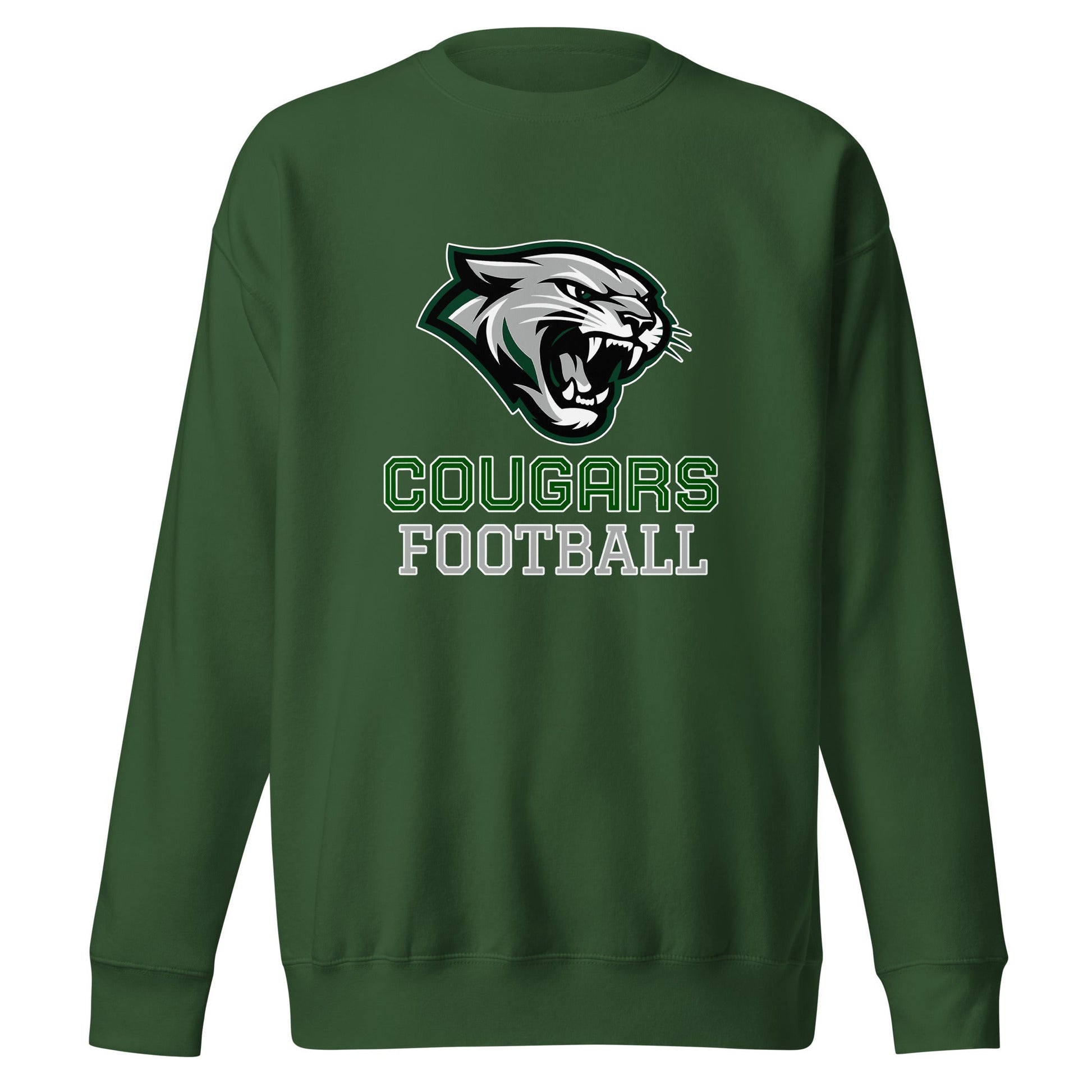 Performance | Crewneck | Colts Neck Cougars | Youth Tackle Football (AYF) | Strike Mascot Logo