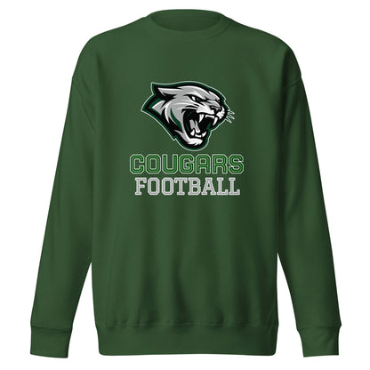 Performance | Crewneck | Colts Neck Cougars | Youth Tackle Football (AYF) | Strike Mascot Logo