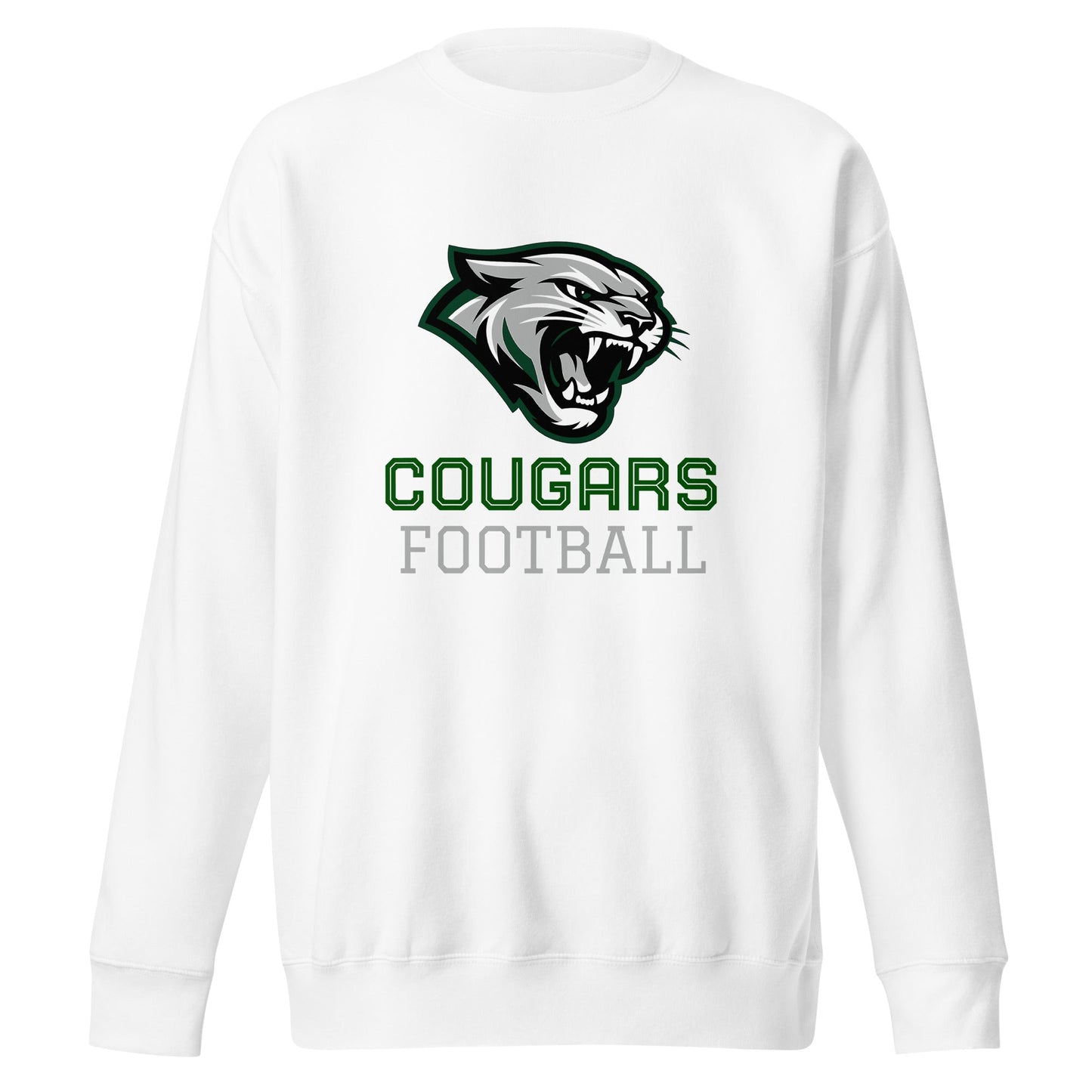 Performance | Crewneck | Colts Neck Cougars | Youth Tackle Football (AYF) | Strike Mascot Logo